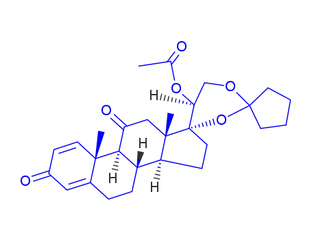 Molecular Structure of 4003-79-6 (17,20alpha,21-trihydroxypregna-1,4-diene-3,11-dione 20-acetate)