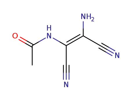 Molecular Structure of 89418-04-2 (Acetamide,  N-(2-amino-1,2-dicyanovinyl)-  (6CI,7CI))