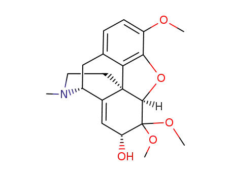 Molecular Structure of 32398-36-0 (4,5α-epoxy-3,6,6-trimethoxy-17-methyl-morphin-8(14)-en-7β-ol)