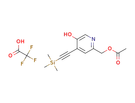 {5-hydroxy-4-[(trimethylsilyl)ethynyl]-2-pyridinyl}methyl acetate trifluoroacetate