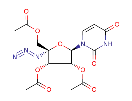 (2R,3R,4S,5R)-4-acetoxy-5-acetoxymethyl-5-azido-2-(2,4-dioxo-3,4-dihydro-2H-pyrimidin-1-yl)-tetrahydrofuran-3-yl acetate