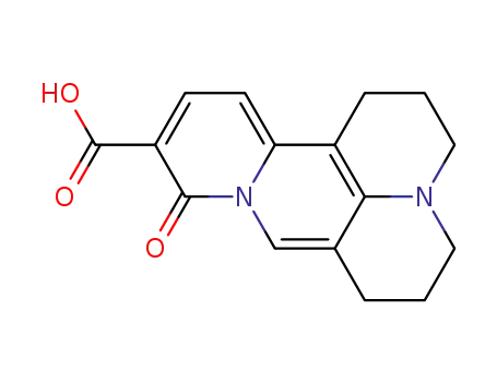 Molecular Structure of 875255-99-5 (10-oxo-2,3,6,7-tetrahydro-1<i>H</i>,5<i>H</i>,10<i>H</i>-dipyrido[2,1-<i>f</i>;3',2',1'-<i>ij</i>][1,6]naphthyridine-11-carboxylic acid)