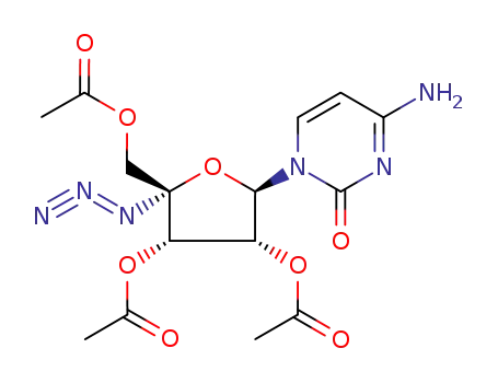 acetic acid (2R,2S,4R,5R)-4-acetoxy-2-acetoxymethyl-5-(4-amino-2-oxo-2H-pyrimidin-1-yl)-2-azidotetrahydrofuran-3-yl ester