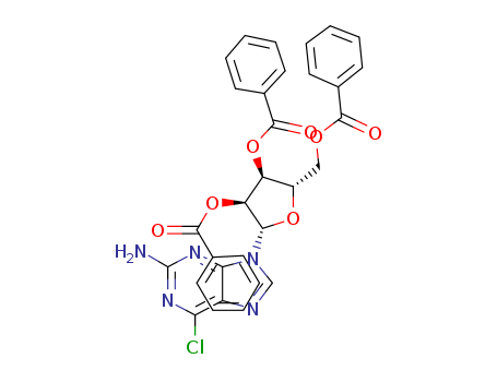 9-(2'', 3'', 5''-TRI-O-BENZOYL-β-L-RIBOFURANOSYL)-2-AMINO-6-CHLOROPURINE