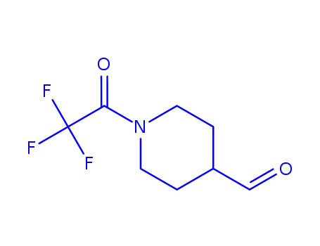 Molecular Structure of 401948-16-1 (4-Piperidinecarboxaldehyde, 1-(trifluoroacetyl)- (9CI))