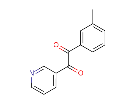 Molecular Structure of 40061-30-1 (1-(PYRIDIN-3-YL)-2-M-TOLYLETHANE-1,2-DIONE)
