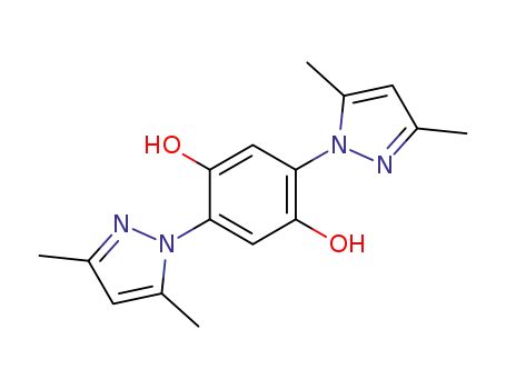 Molecular Structure of 39830-06-3 (2,5-bis(3,5-dimethyl-1H-pyrazol-1-yl)-1,4-benzenediol)