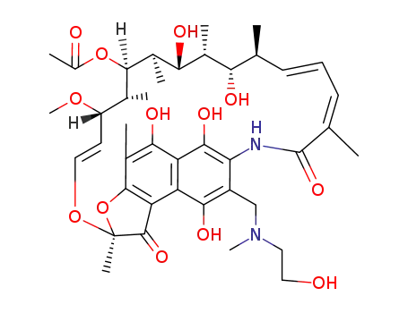 (24E)-5,6,9,17,19-pentahydroxy-8-{[(2-hydroxyethyl)(methyl)amino]methyl}-23-methoxy-2,4,12,16,18,20,22-heptamethyl-1,11-dioxo-1,2-dihydro-2,7-(epoxypentadeca[1,11,13]trienoimino)naphtho[2,1-b]furan-21-yl acetate