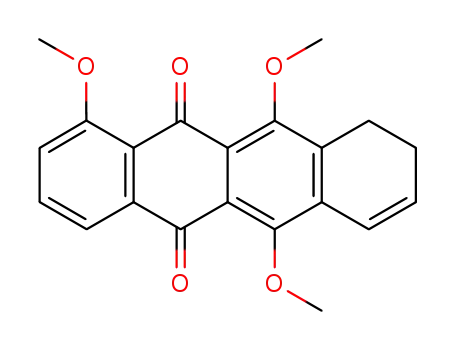 Molecular Structure of 77199-86-1 (5,12-Naphthacenedione, 9,10-dihydro-1,6,11-trimethoxy-)