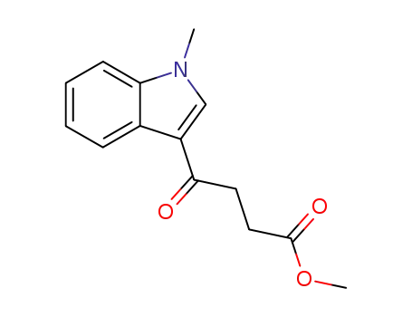 Molecular Structure of 40547-43-1 (4-Oxo-4-(1-methyl-1H-indole-3-yl)butanoic acid methyl ester)