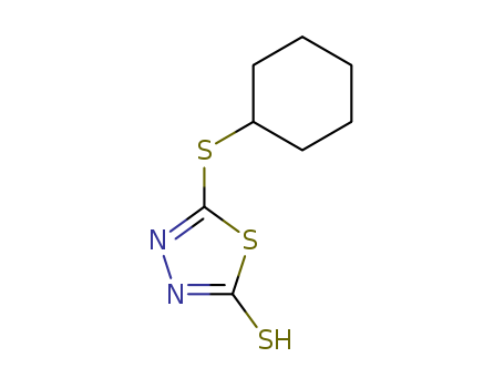 1,3,4-Thiadiazole-2(3H)-thione,5-(cyclohexylthio)-                                                                                                                                                      