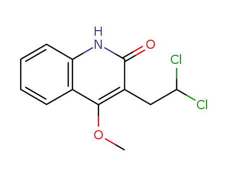 Molecular Structure of 111736-15-3 (3-(2,2-dichloroethyl)-4-methoxy-2-quinolone)