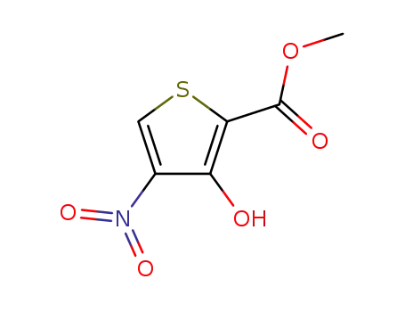 Molecular Structure of 89380-76-7 (2-Thiophenecarboxylicacid,3-hydroxy-4-nitro-,methylester(7CI,9CI))