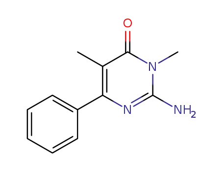 Molecular Structure of 4897-03-4 (2-amino-3,5-dimethyl-6-phenylpyrimidin-4(3H)-one)