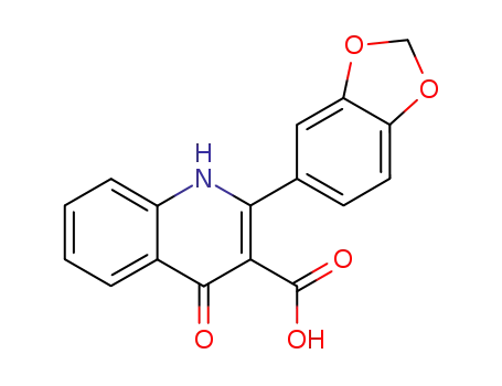 Molecular Structure of 93329-02-3 (2-benzo[1,3]dioxol-5-yl-4-oxo-1,4-dihydro-quinoline-3-carboxylic acid)