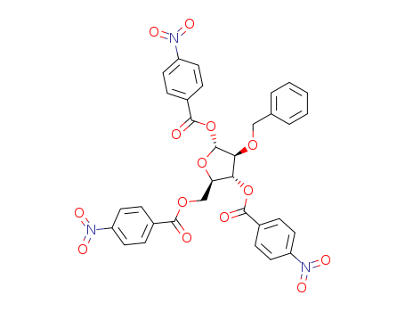 a-D-Arabinofuranose, 2-O-(phenylmethyl)-,tris(4-nitrobenzoate) (9CI) cas  4060-30-4