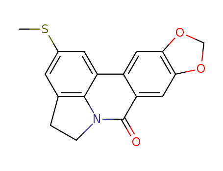 2-methylthio-4,5-dihydro[1,3]dioxolo[4,5-j]pyrrolo[3,2,1-de]phenanthridin-7-one