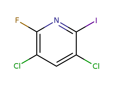 Molecular Structure of 406676-35-5 (3,5-dichloro-2-fluoro-6-iodopyridine)