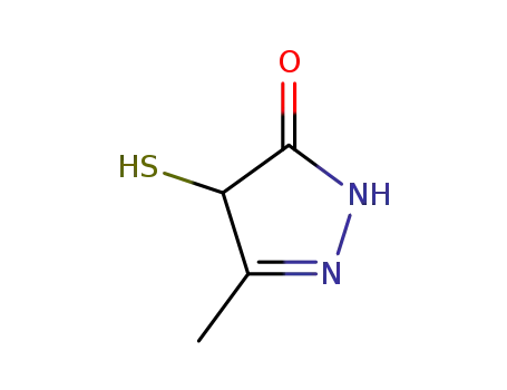 Molecular Structure of 403641-97-4 (3H-Pyrazol-3-one,2,4-dihydro-4-mercapto-5-methyl-(9CI))