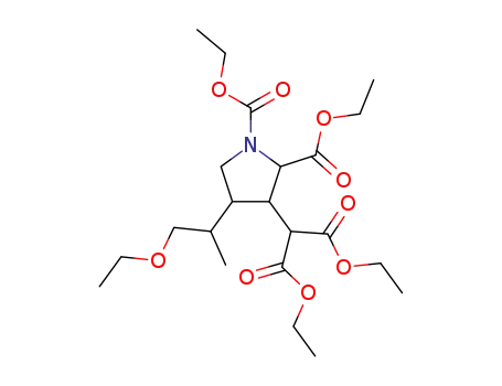 4-(β-ethoxy-isopropyl)-3-(bis-ethoxycarbonyl-methyl)-pyrrolidine-1,2-dicarboxylic acid diethyl ester