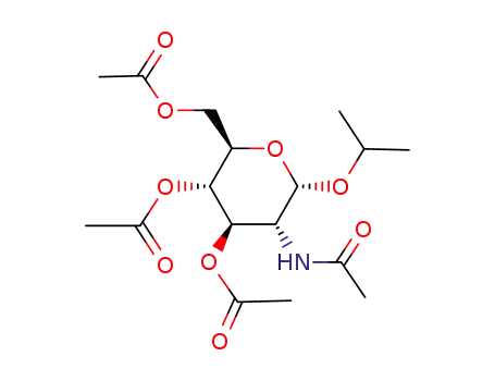 Molecular Structure of 40592-88-9 (Isopropyl 2-(acetylamino)-2-deoxy á-D-glucopyranoside 3,4,6-triacetate)