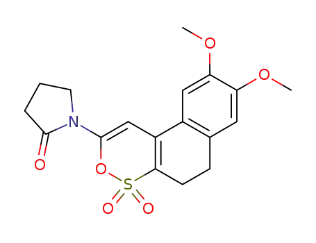 1-[(5,6-ジヒドロ-8,9-ジメトキシナフト[2,1-c][1,2]オキサチイン4,4-ジオキシド)-2-イル]ピロリジン-2-オン