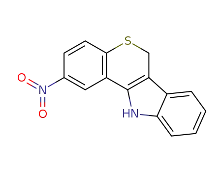 Molecular Structure of 4079-31-6 (2-nitro-6,11-dihydrothiochromeno[4,3-b]indole)