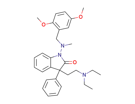 Molecular Structure of 40714-44-1 (3-[2-(diethylamino)ethyl]-1-[(2,5-dimethoxybenzyl)(methyl)amino]-3-phenyl-1,3-dihydro-2H-indol-2-one)