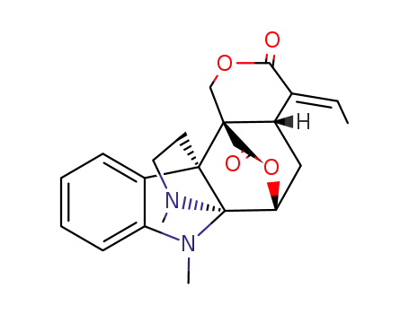 Molecular Structure of 4825-07-4 ((4aS,4E)-4-Ethylidene-4,4a,5,6-tetrahydro-7,16-dimethyl-1H,3H,7H-6α,11cα-(epoxymethano)-6aα,11bα-(iminoethano)pyrano[4,3-c]carbazole-3,12-dione)