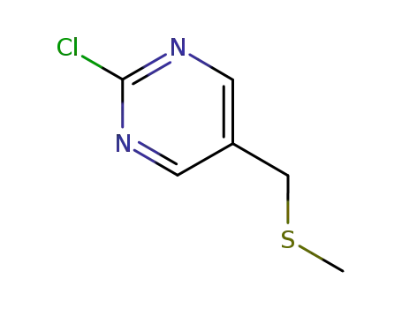 Molecular Structure of 37795-43-0 (Pyrimidine, 2-chloro-5-[(methylthio)methyl]-)