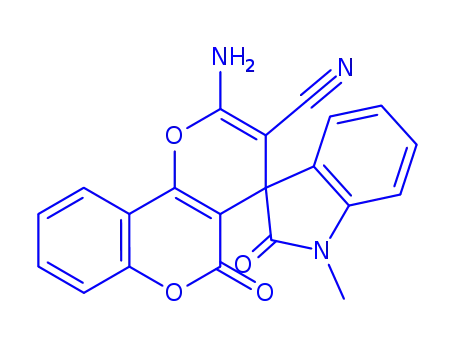 2'-amino-1-methyl-1,3-dihydro-2,5'-dioxospiro(2H-indole-3,4'-4'H,5'H-pyrano[3,2-c]chromene)-3'-carbonitrile