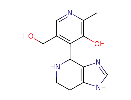 Molecular Structure of 4875-52-9 (3-Pyridinemethanol,  5-hydroxy-6-methyl-4-(4,5,6,7-tetrahydro-1H-imidazo[4,5-c]pyridin-4-yl)-  (8CI,9CI))