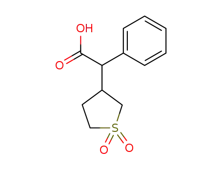 Molecular Structure of 4816-11-9 ((1,1-dioxidotetrahydrothiophen-3-yl)(phenyl)acetic acid)