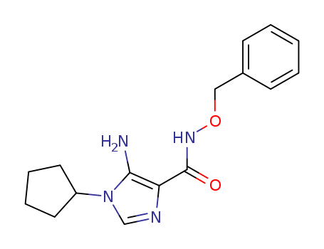 1H-Imidazole-4-carboxamide,5-amino-1-cyclopentyl-N-(phenylmethoxy)- cas  40281-71-8