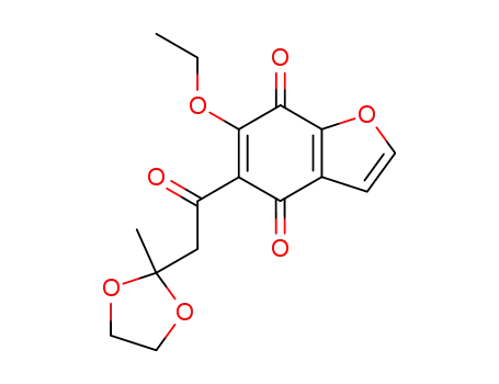 6-Ethoxy-5-[2-(2-methyl-[1,3]dioxolan-2-yl)-acetyl]-benzofuran-4,7-dione