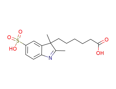 Molecular Structure of 407627-51-4 (3H-Indole-3-hexanoic  acid,  2,3-dimethyl-5-sulfo-)