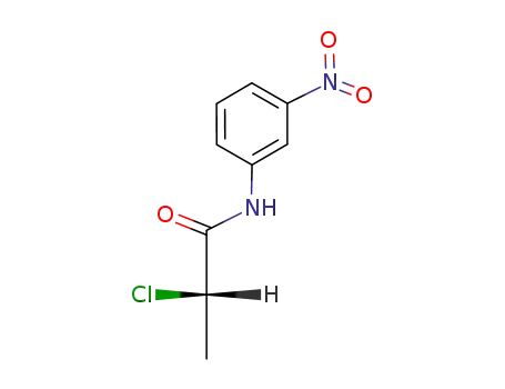 Molecular Structure of 40781-53-1 (2-Chloro-N-(3-nitro-phenyl)-propionamide)