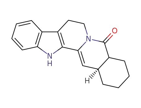 Molecular Structure of 6247-13-8 ((S)-2,3,4,4a,7,8,13,14a-Octahydro-1H-indolo[2',3':3,4]pyrido[1,2-b]isoquinolin-5-one)