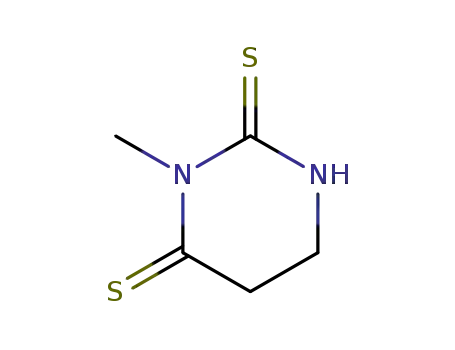 Molecular Structure of 4874-09-3 (2,4(1H,3H)-Pyrimidinedithione,  dihydro-3-methyl-)