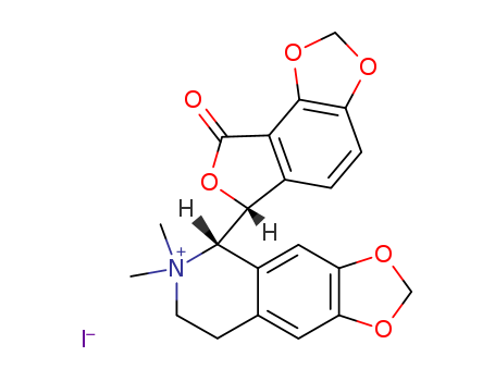 1,3-Dioxolo[4,5-g]isoquinolinium,5-[(6S)-6,8-dihydro-8-oxofuro[3,4-e]-1,3-benzodioxol-6-yl]-5,6,7,8-tetrahydro-6,6-dimethyl-,iodide (1:1), (5R)-
