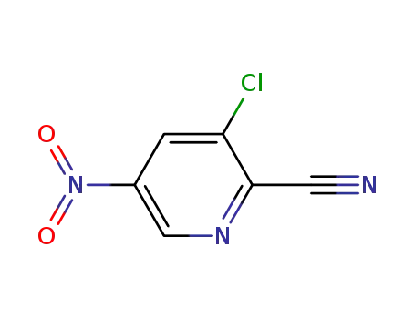 Molecular Structure of 488713-30-0 (2-PYRIDINECARBONITRILE, 3-CHLORO-5-NITRO-)