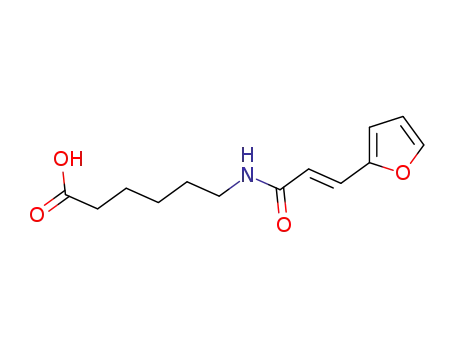 Molecular Structure of 406725-33-5 (6-([(2E)-3-(2-FURYL)PROP-2-ENOYL]AMINO)HEXANOIC ACID)