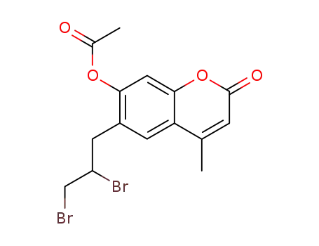 4-methyl-6-(2',3'-dibromopropyl)-7-acetoxycoumarin