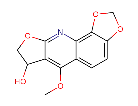 2,3-Dihydro-3-hydroxy-4-methoxy-7,8-methylenedioxyfuro<2,3-b>quinoline