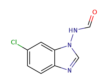 Molecular Structure of 40534-01-8 (Formamide, N-(6-chloro-1H-benzimidazol-1-yl)- (9CI))
