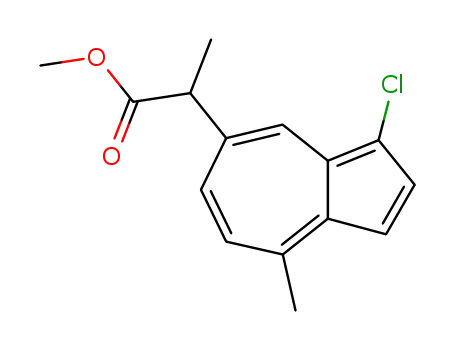 Molecular Structure of 867380-21-0 (2-(3-chloro-8-methyl-azulen-5-yl)-propionic acid methyl ester)