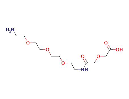 Molecular Structure of 489427-25-0 (3,6,9,15-Tetraoxa-12-azaheptadecan-17-oic acid, 1-amino-13-oxo-)