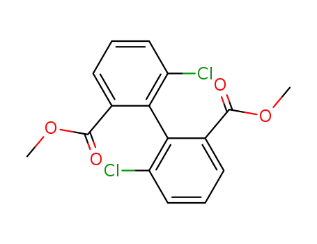 Molecular Structure of 7509-69-5 ([1,1'-Biphenyl]-2,2'-dicarboxylicacid, 6,6'-dichloro-, 2,2'-dimethyl ester)