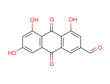 Molecular Structure of 33770-95-5 (6-formyl-1,3,8-trihydroxyanthracene-9,10-dione)