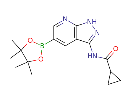 CYCLOPROPANECARBOXAMIDE, N-[5-(4,4,5,5-TETRAMETHYL-1,3,2-DIOXABOROLAN-2-YL)-1H-PYRAZOLO[3,4-B]PYRIDIN-3-YL]-